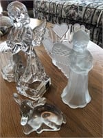 Glass figurines and bowls