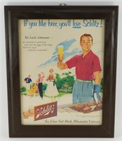 * Vintage 13"x16" Framed Advertisement for 1954