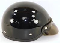 * HJC Black Cruiser Motorcycle Half Helmet - Size