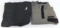 2 New Size Large Jackets: Gray Quilted Pullover &