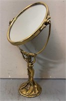 Brass Base Vanity Mirror 16 inches tall Mirror