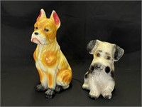 2 Chalkware Dogs