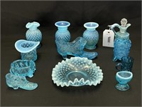 Victorian Glassware & Blue Hobnail