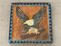 Bald Eagle Carved Wooden Placque