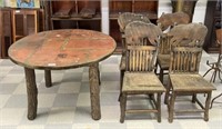 Rustic Dining Table w/ 4 Chairs
