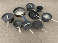 Box of Assorted Commercial Aluminum Cookware