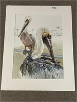 Susan Dorazio Watercolor of Pelicans