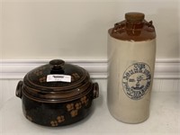 Crary Mills Pottery Bean Pot & Ceramic Foot Warmer