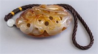 Chinese Agate Carved Toggle