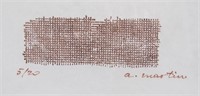 American Ink on Paper Signed Agnes Martin 5/20