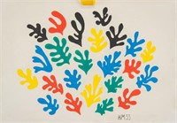 French Watercolor Signed Henri Matisse HM53