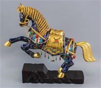Cloissone Horse Gold Gilt