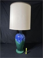 LARGE BLUE/GREEN MID CENTURY TABLE LAMP