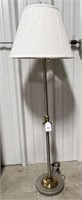 TRADITIONAL FLOOR LAMP, CHROME, BRASS WITH