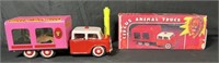 VINTAGE CIRCUS ANIMAL TRUCK - FRICTION DRIVE