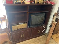 Entertainment center and tv