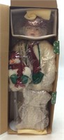 ICE SKATING PORCELAIN DOLL, NEW IN BOX