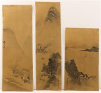 Water and Mountain Landscape Woodblock