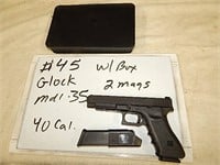 Glock Mdl 35 Cal 40 Ser# CWT103US w/ 2 Mags & Box