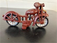 Vintage Cast Iron Patrol Motorcycle