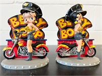 Betty Boop Biker Bookends