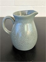 Vintage Blue pottery speckled pitcher