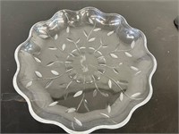 Glass Serving Tray - Leave/ Branch Design