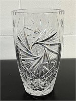 Beautiful Crystal Pinwheel Vase Heavy