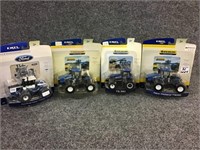 Lot of 4 Ertl 1/64 Scale Tractors In Packages