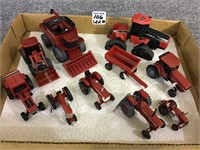 Lot of 10 Various 1/64th Scale Tractors