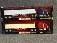 Lot of 2 Kenworth W900 1/43 Scale Semis in Boxes