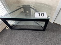 Glass top tv stand