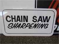48" x16" Metal Echo Sign, Chainsaw Sign 20"x11"