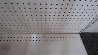 1 Wall of Peg Board 16' x 7'6" w/Base Shelf