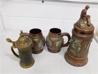 Lot of Beer Steins and Tankards