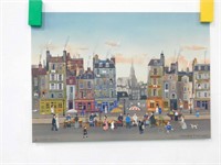 Michel Delacroix Lithograph French Street Scene 17