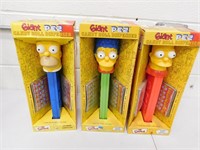 3 The Simpsons Giant Pez Dispensers incl Homer, Ma
