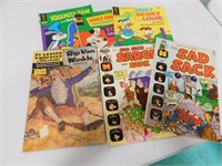 6 Comic Books incl Sad Sack, Yosemite Sam and Bugs