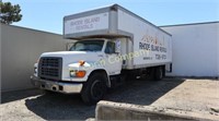 1995, Ford F800 CC diesel, 24 ft. box truck with