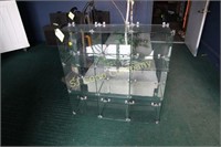 Glass shelf unit with 9 cubicles