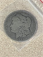 1892 Morgan Silver  Dollar