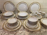 Lorren Home Trends Dinnerware with Gold Accents