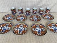 Asian Plates (8) and matching coffee cups (6)