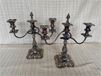 Silverplate Candle Holders