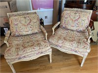 Louis XV Fauteuil Chairs (set of 2)