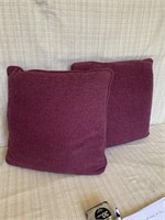 Custom Purple Pillows (pair, 18" x 18")