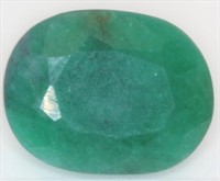 10.46 ct  Colour Enhanced Emerald Oval Cut