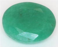 10.57 ct  Colour Enhanced Emerald Oval Cut