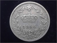 1894 Italy, Umberto I , 20 CENTESIMI coin