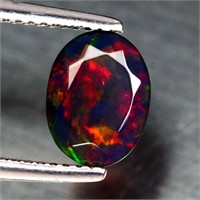 1.20ct Floral Flash Play Of Color Black Opal